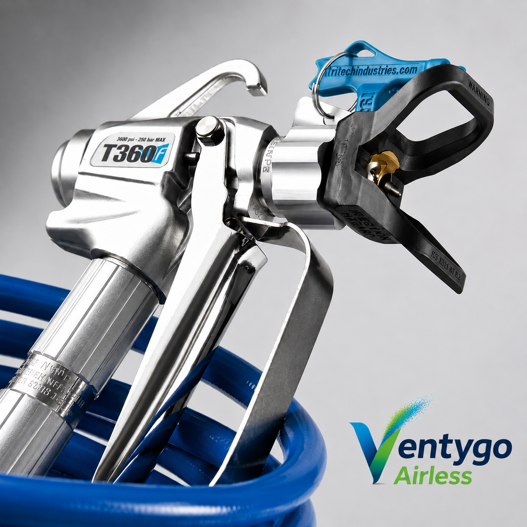 Pistolet airless TriTech T360 à gâchette 4 doigts avec buse T93R