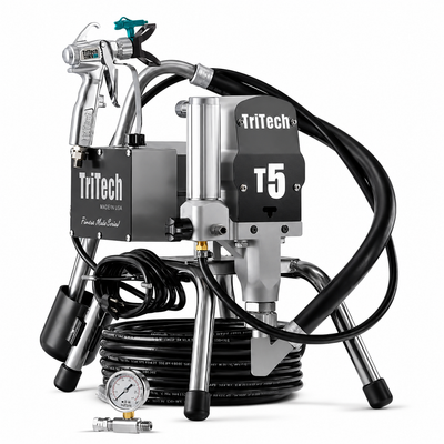 Pompe Airless TriTech T5 sur Trépied — 226 bars · 2,55 L/min