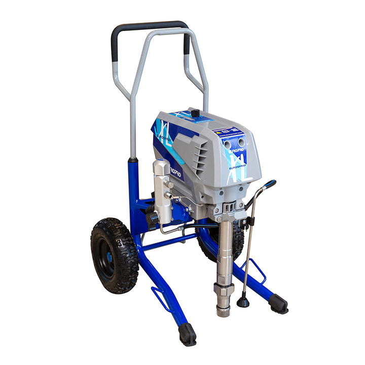 Pompe airless Eurospray XL sur chariot de chantier