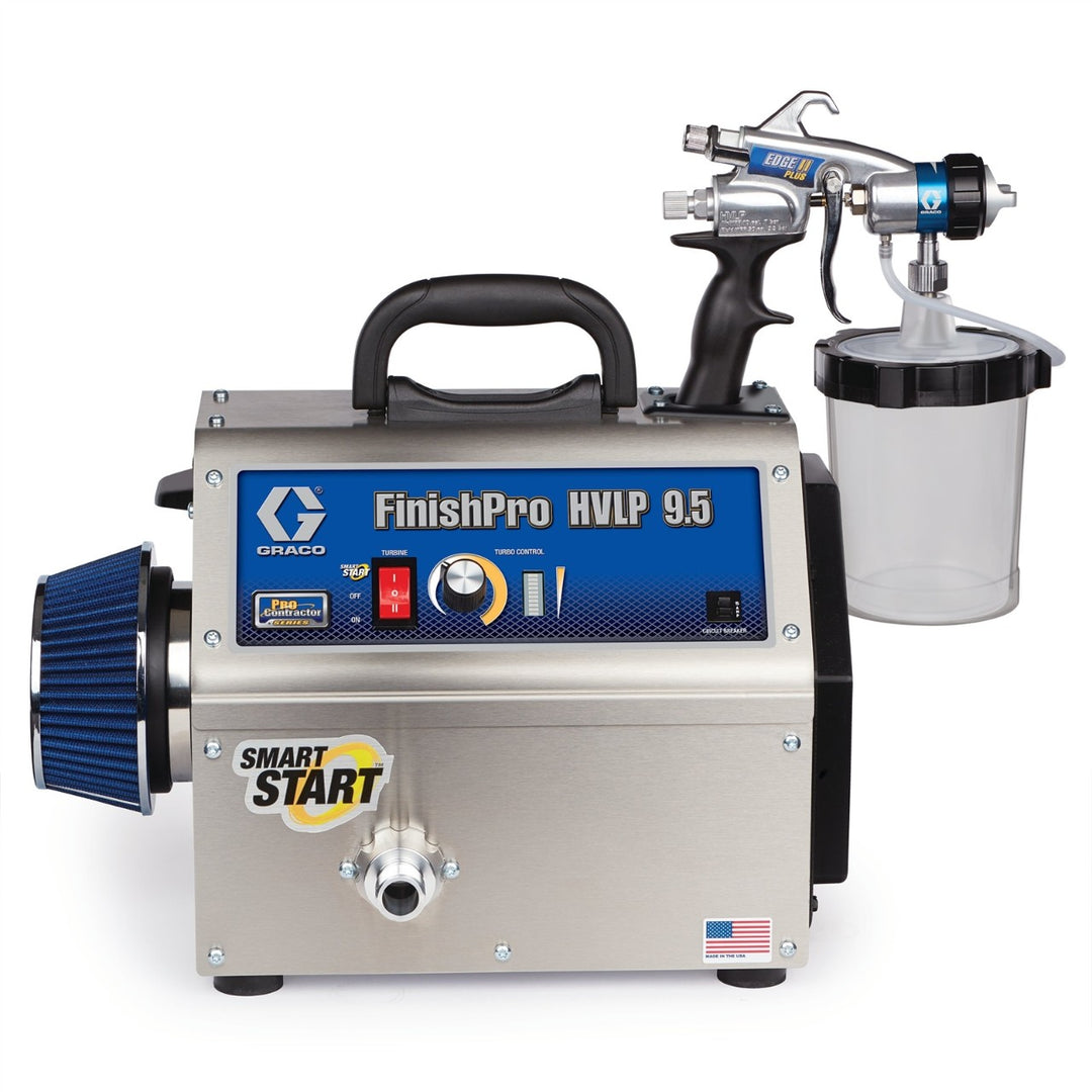 Graco TurboForce II HVLP 9.5 godet 1 L FlexLiner et flexible d'air 9 m