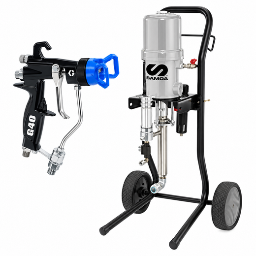 Groupe Air-Mixte Pneumatique 30:1 — Pistolet Graco G40 — 3,8 L/min