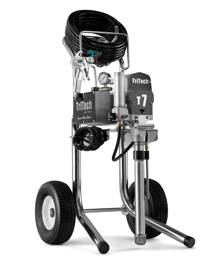 Pompe airless TriTech T7 sur chariot Hi-Cart, 226 bar, made in USA