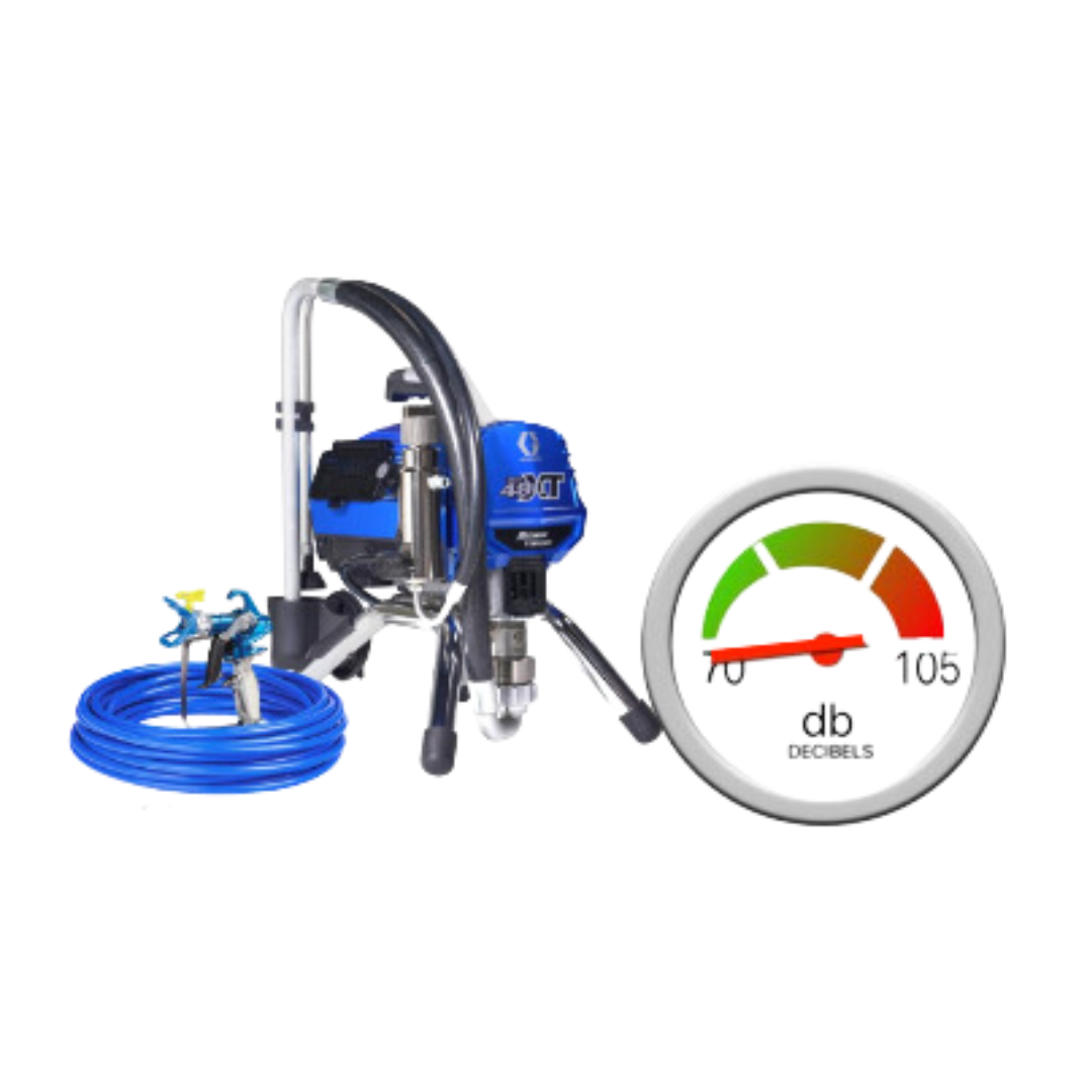 Graco Mark V XT ProContractor vue de côté, pneus increvables