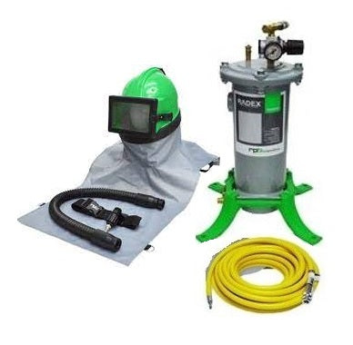 Ensemble respiratoire sablage — casque RPB Nova 3 + filtre Radex + flexible d'air